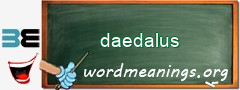 WordMeaning blackboard for daedalus